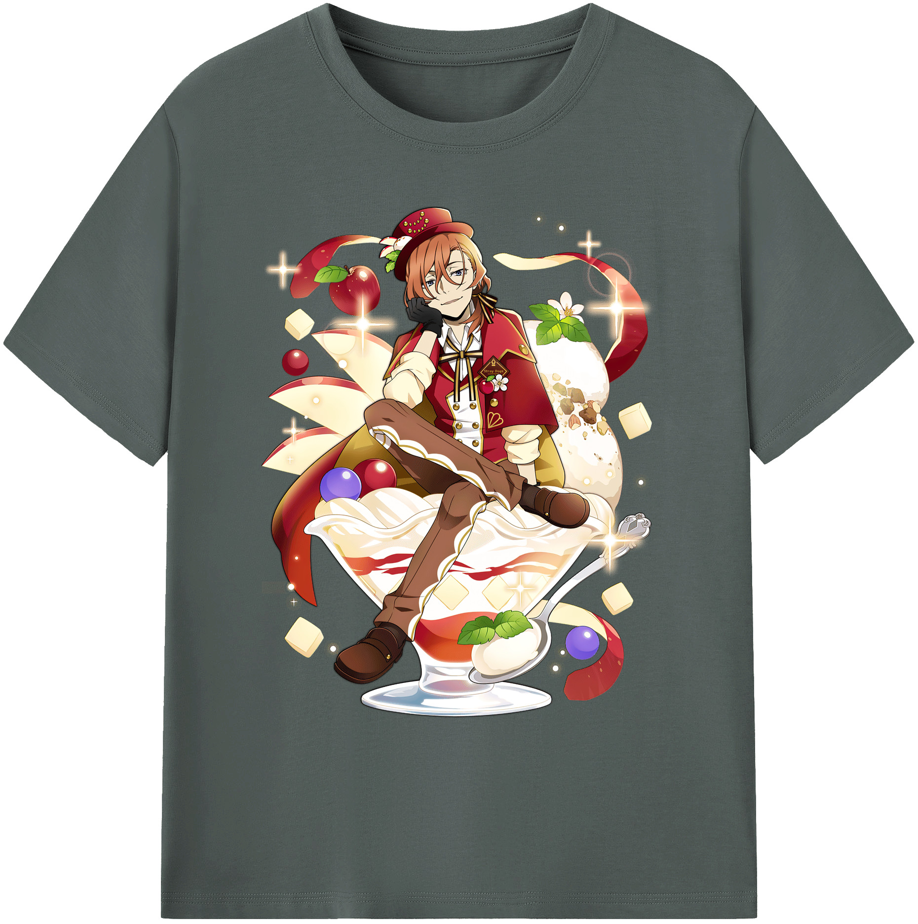 （画像用） 文豪ストレイドッグス Bungo Stray Dogs 綿100％ メンズ半袖Tシャツ｜肌触りやわらか＆通気性